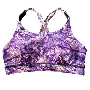 NWOT Lululemon athletica sports bra purple marble print